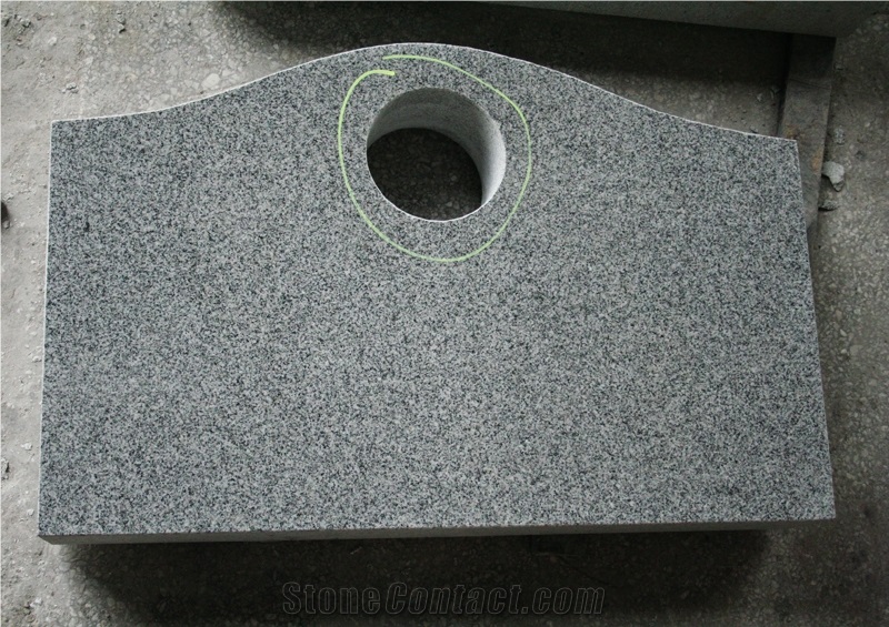 Light Gray G633 Granite American Marker Monument Design