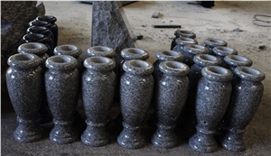 Light Gray G633 Polished Round Monumental Vases