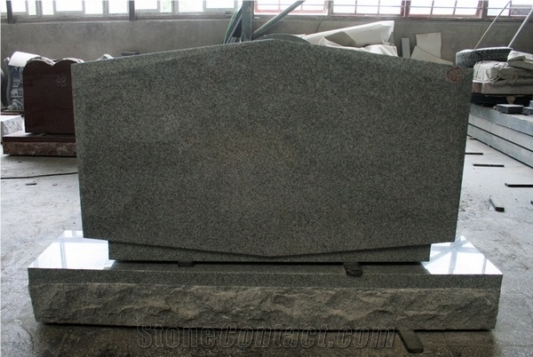 Light Gray G633 Polished Tombstone & Monument