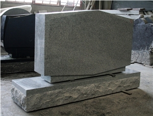 Light Gray G633 Polished Tombstone & Monument