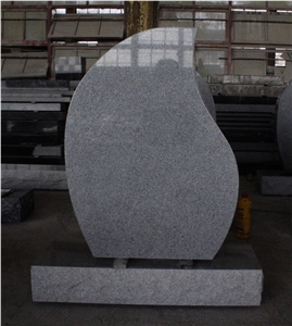 Light Gray G633 Polished Upright Teardrop Monument & Tombstone