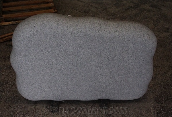 Light Gray G633 Steeled Upright Custom Monument & Tombstone