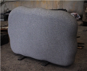 Light Gray G633 Steeled Upright Custom Monument & Tombstone