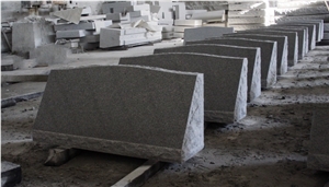 Light Grey G633 Polished Cemetery Slant Marker Monument