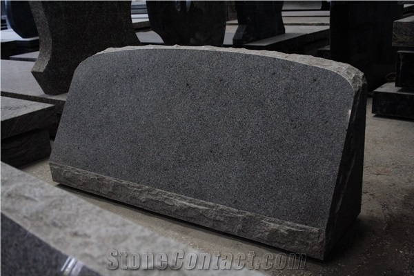 Light Grey G633 Polished Cemetery Slant Marker Monument