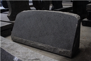 Light Grey G633 Polished Cemetery Slant Marker Monument