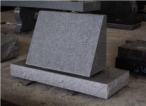 Light Grey G633 Polished Cemetery Slant Marker Tombstone
