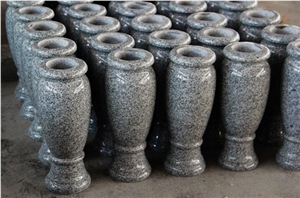 Light Grey G633 Polished Turned Monumental Vases
