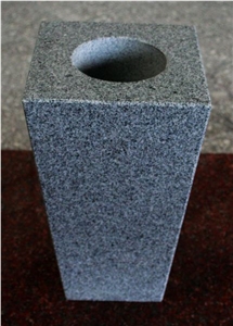 Light Grey Polished G633 Square Monumental Vase