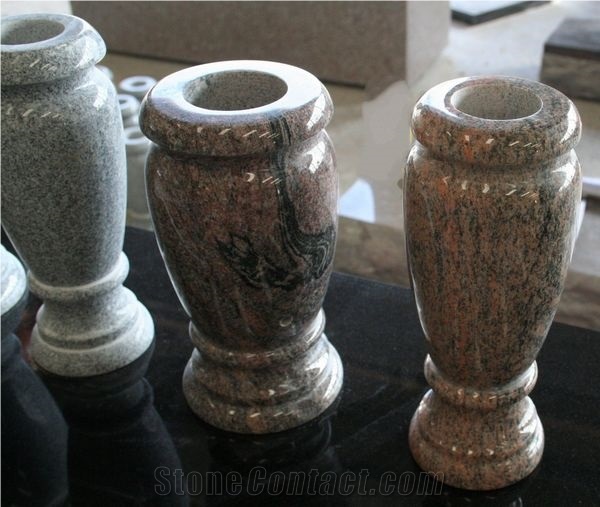 Multicolor Red Polished Round Monumental Vases