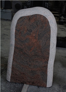 Multicolor Red Polished Upright Monument & Tombstone