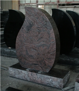 Paradiso Granite Polished Upright Teardrop Monument & Tombstone