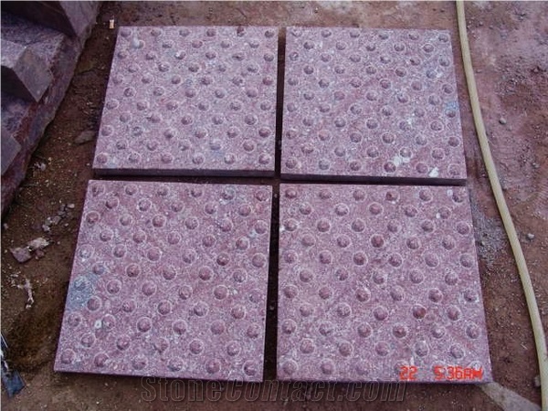 Red Granite Sawn Blind Paving Stone