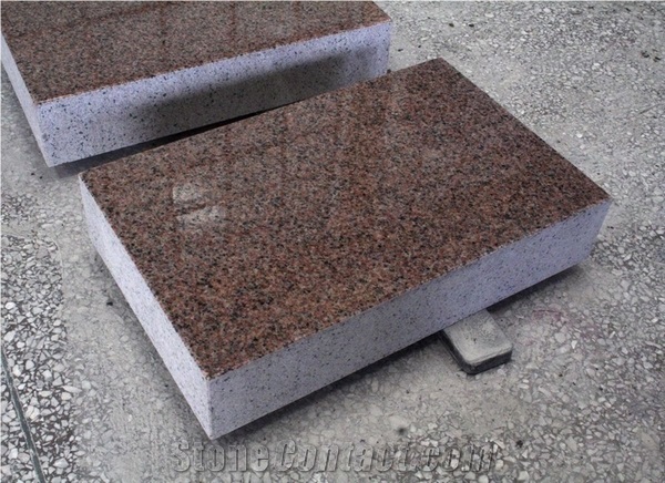 Shandong Imperial Rose Granite Marker Monument & Tombstone