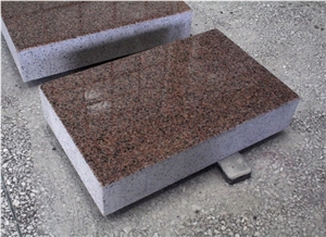 Shandong Imperial Rose Granite Marker Monument & Tombstone