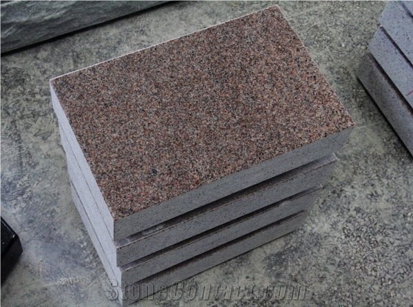 Shandong Imperial Rose Granite Marker Monument & Tombstone