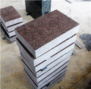 Shandong Imperial Rose Granite Marker Monument & Tombstone