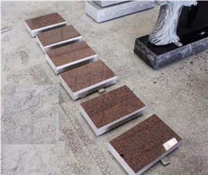 Shandong Imperial Rose Granite Marker Monument & Tombstone