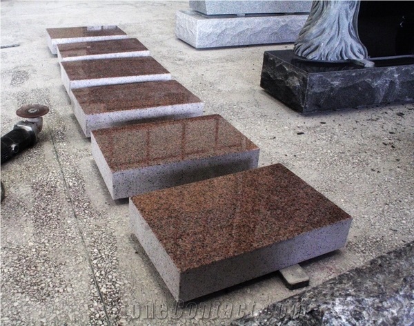 Shandong Imperial Rose Granite Marker Monument & Tombstone