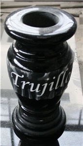 Shanxi Black Granite Polished Monumental Vases