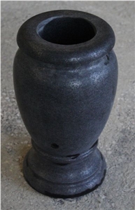 Shanxi Black Honed Round Monumental Vase Shanxi Black Honed Round Monumental Vase