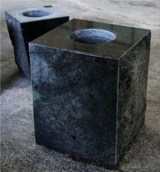 Tropical Green Polished Square Vases