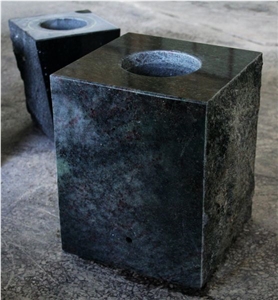 Tropical Green Polished Square Vases