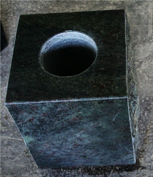 Tropical Green Polished Square Vases