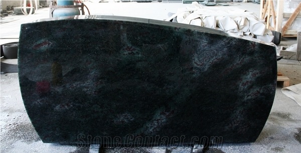 Tropical Green Polished Upright Tombstone & Monument