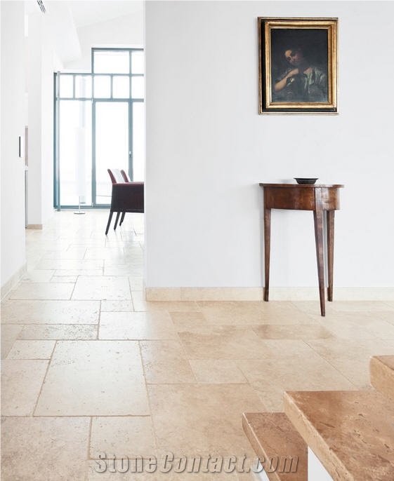 Travertino Tuscany Beige Roman Pattern, Floor Tiles