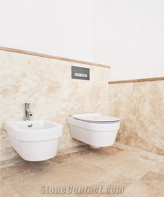 Travertino Tuscany Beige Roman Pattern, Floor Tiles