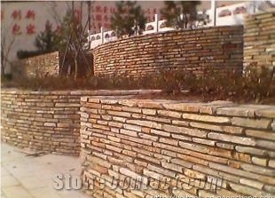 Beige Slate Cultured Stone for Wall Cladding