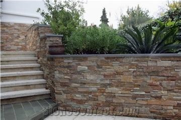 Beige Slate Cultured Stone for Wall Cladding