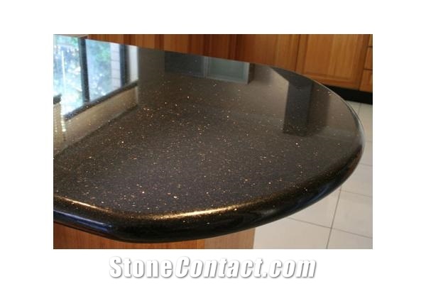 Black Galaxy Granite Countertops,India Black Granite Kitchen Tops