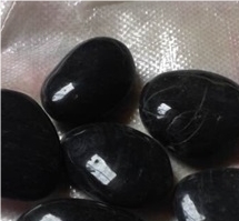 Black Marble Pebble Stone,Natural Black River Stone,Beautiful Polished Black Pebble Stone