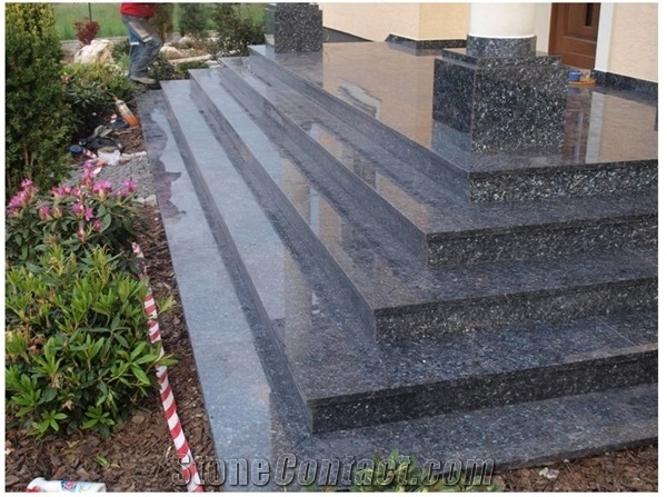 Blue Pearl Granite Stairs & Steps,Norway Blue Granite Stairs & Treads