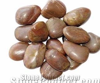 Brown Marble Pebble Stone,Natural Brown Marble Polished River Stone,Brown Gravels