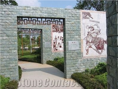 China Green Quartzite Mushroom Stone