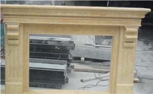 Egyptian Yellow Marble Fireplace