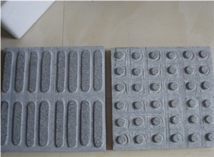 G654 Granite Blind Stone,Padang Dark Granite Blind Paving Stone,China Black Granite Blind Stone Pavers