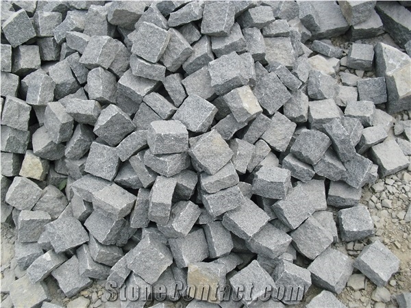G654 Granite Cube Stone,Padang Dark Paving Stone,G654 Grey Granite Cobble Stone