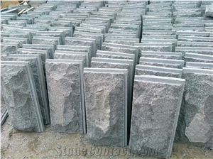 G654 Granite Mushroom Stone,Padang Dark Granite Mushroom Wall Cladding,China Dark Grey Walling