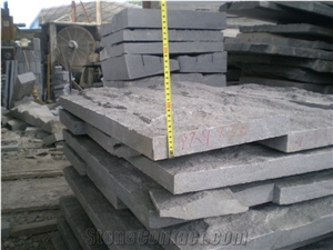 G654 Granite Mushroom Stone,Padang Dark Granite Mushroom Wall Cladding,China Dark Grey Walling