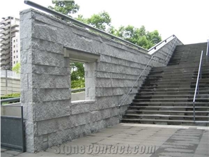 G654 Granite Mushroom Stone,Padang Dark Granite Mushroom Wall Cladding,China Dark Grey Walling