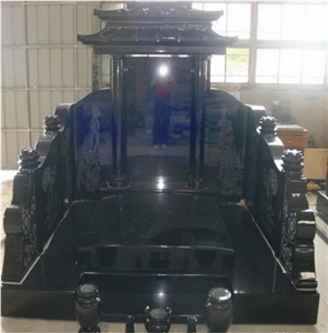G654 Padang Dark Granite,G654 Impala Grey Granite,Western Style Angel Heart Cross Tombstones & Monuments