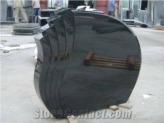 G654 Padang Dark Granite,G654 Impala Grey Granite,Western Style Angel Heart Cross Tombstones & Monuments