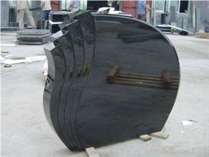 G654 Padang Dark Granite,G654 Impala Grey Granite,Western Style Angel Heart Cross Tombstones & Monuments