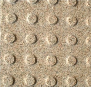 G682 Granite Blind Paving Stone,Rusty Yellow Blind Stone Pavers,Sunset Golden Granite Blind Stone