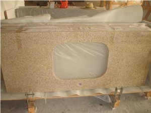 G682 Granite Countertops,China Yellow Kitchen Tops,Rusty Yellow Granite Solid Surface Kitchen Top