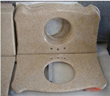 G682 Granite Countertops,China Yellow Kitchen Tops,Rusty Yellow Granite Solid Surface Kitchen Top